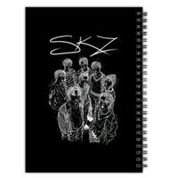 SKZ StrayKids KPOP boygroup Art NOTEBOOK- Ruled - Black, A5