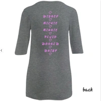 DISNEY ILLUSTRATION MULTICOLOR ART PRINTED T-SHIRT DRESS. - Gray, Small