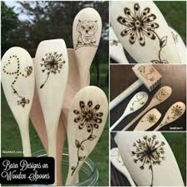 Burn designs wooden spoons - 