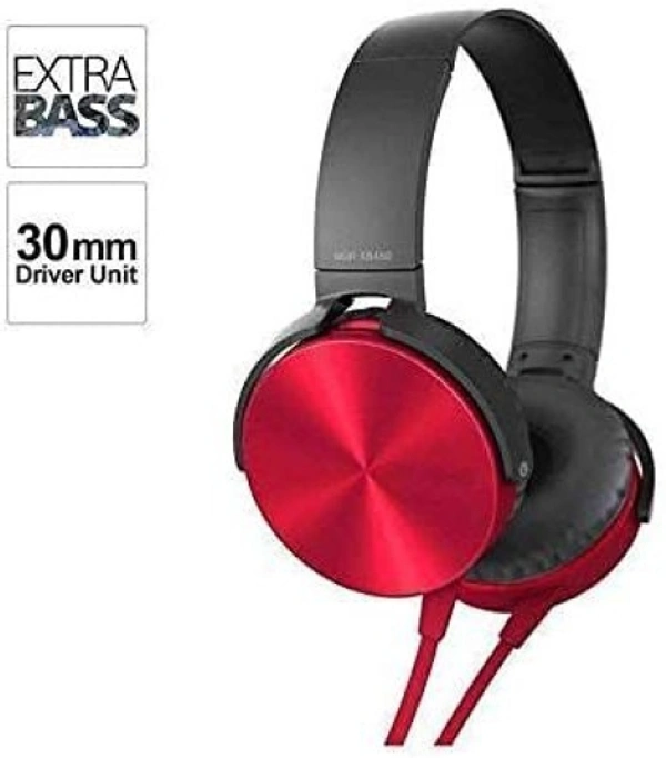 XB450 Wired Headset - Red, Free