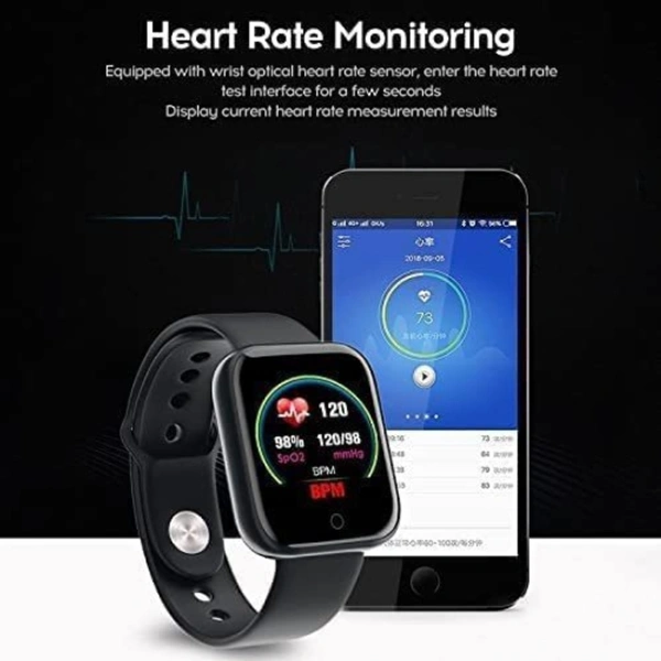HIMOCEAN Waterproof D20 Smart Watch Bluetooth Smartwatch with Blood Pressure Tracking SmartwatchSales Package :SMARTWATCHModel Number :smartwatchModel Name :Waterproof D20 Smart Watch Bluetooth Smartwatch with Blood Pressure TrackingDial Shap - Black, Free