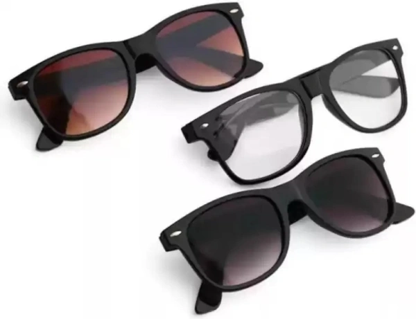 Stylish Man Sunglasses - Black, Free