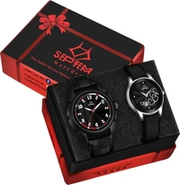 Trendy Cople Watchs - Black, Free