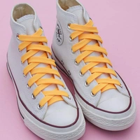 GRAH SANGRAH®  (2 Pair) Flat Shoe laces 5/16" Wide Shoelaces for Athletic Running Sneakers Shoes Boot Strings - 120 CM, yellow 
