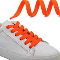GRAH SANGRAH®  (2 Pair) Flat Shoe laces 5/16" Wide Shoelaces for Athletic Running Sneakers Shoes Boot Strings - 120 CM, Orange 