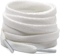 GRAH SANGRAH® (2 Pair) Flat Shoe laces 5/16" Wide Shoelaces for Athletic Running Sneakers Shoes Boot Strings - 120 CM, White 