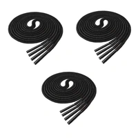 GRAH SANGRAH® (2 Pair) Waxed Round Shoelaces Dress Shoes Boots Leather Shoe Laces for Formal Shoes  - 120 cm, Black
