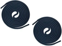 GRAH SANGRAH® (2 Pair) Waxed Round Shoelaces Dress Shoes Boots Leather Shoe Laces for Formal Shoes  - 90 cm, Navy Blue