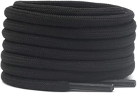 GRAH SANGRAH® (2 Pair) Shoelaces for Thick Round Climbing, Hiking, Boot, Running , Sport Shoes Laces  - 120 cm, Black