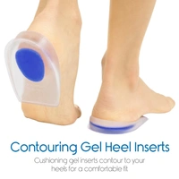 GRAH SANGRAH® Heel Cups Silicon Heel Pad for Heel Ankle Pain, Heel Spur Shoe Support Pad for Men and Women Shock Cushion Pad for Heels (SHOE HEEL PAD) - Gel Silicon 