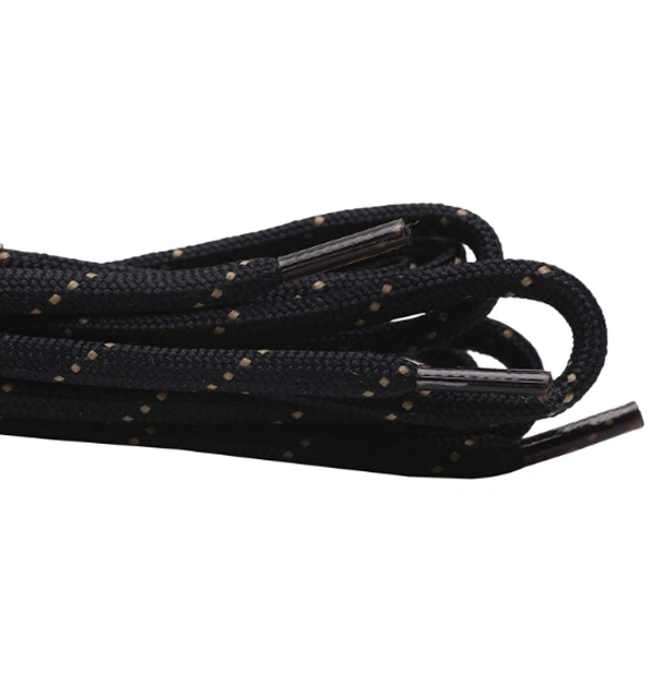 GRAH SANGRAH® (2 Pair) Shoelaces for Hiking Shoes, Outdoor Walking Sneakers, Outdoor Hiking, Climbing, Basketball, Work Boot, Running , Sport Shoes - 120 cm, Black