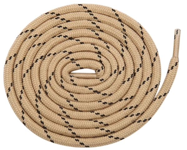 GRAH SANGRAH® (2 Pair) Shoelaces for Hiking Shoes, Outdoor Walking Sneakers, Outdoor Hiking, Climbing, Basketball, Work Boot, Running , Sport Shoes - 120 cm, Cream