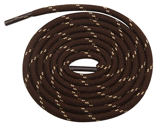 GRAH SANGRAH® (2 Pair) Shoelaces for Hiking Shoes, Outdoor Walking Sneakers, Outdoor Hiking, Climbing, Basketball, Work Boot, Running , Sport Shoes - 120 cm, Coffee