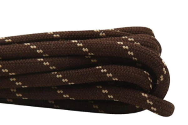 GRAH SANGRAH® (2 Pair) Shoelaces for Hiking Shoes, Outdoor Walking Sneakers, Outdoor Hiking, Climbing, Basketball, Work Boot, Running , Sport Shoes - 120 cm, Coffee