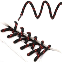 GRAH SANGRAH® (2 Pair) Shoelaces for Hiking Shoes, Outdoor Walking Sneakers, Outdoor Hiking, Climbing, Basketball, Work Boot, Running , Sport Shoes - 120 cm, BLK-RED