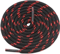 GRAH SANGRAH® 3 Pair (1 Pair Per Single Color) Shoelaces for Hiking Shoes, Walking Sneakers, Climbing, Work Boot, Running, Casual, Sport Shoes (SL-204-217-218) - 120 cm, Black Red-Red Black-Purple Black