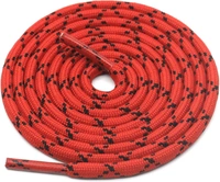 GRAH SANGRAH® 3 Pair (1 Pair Per Single Color) Shoelaces for Hiking Shoes, Walking Sneakers, Climbing, Work Boot, Running, Casual, Sport Shoes (SL-211-217-218) - 120 cm, Purple Black-Red Black-Light Grey Black