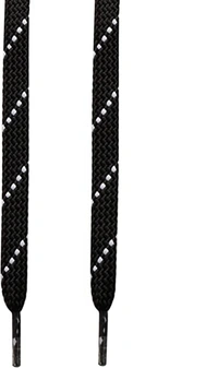 GRAH SANGRAH® (2 Pair) Fashion Flat Shoelaces For Athletic Casual Outdoor Hiking Sports Shoes Double Color Twill - 120 CM, Black White