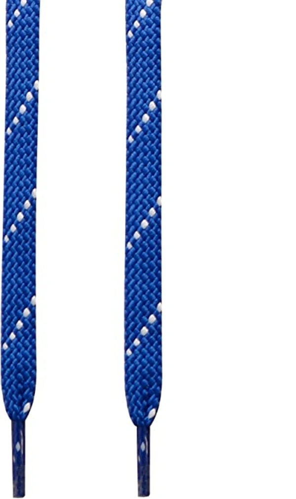 GRAH SANGRAH® (2 Pair) Fashion Flat Shoelaces For Athletic Casual Outdoor Hiking Sports Shoes Double Color Twill - 120 CM, Blue White