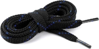 GRAH SANGRAH® (2 Pair) Fashion Flat Shoelaces For Athletic Casual Outdoor Hiking Sports Shoes Double Color Twill - 120 CM, Black Blue