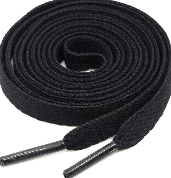Grah Sangrah  GRAH SANGRAH® (2 Pair (1 Pair Per Single Color) Flat Unisex Shoelaces for Sport, Running Casual Shoes - Black-White, 120 Cm