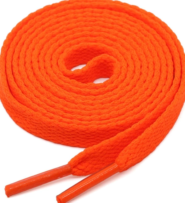 Grah Sangrah  GRAH SANGRAH® (2 Pair (1 Pair Per Single Color) Flat Unisex Shoelaces for Sport, Running Casual Shoes - Dark Brown-Orange, 120 Cm