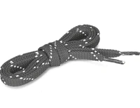 Grah Sangrah  GRAH SANGRAH® (2 Pair) Flat Unisex Shoelaces Double Color Twill - Grey White, 120 Cm