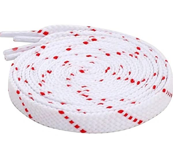 Grah Sangrah  GRAH SANGRAH® (2 Pair) Flat Unisex Shoelaces Double Color Twill - Red White, 120 Cm