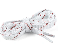 Grah Sangrah  GRAH SANGRAH® (2 Pair) Flat Unisex Shoelaces Double Color Twill - Red White, 120 Cm