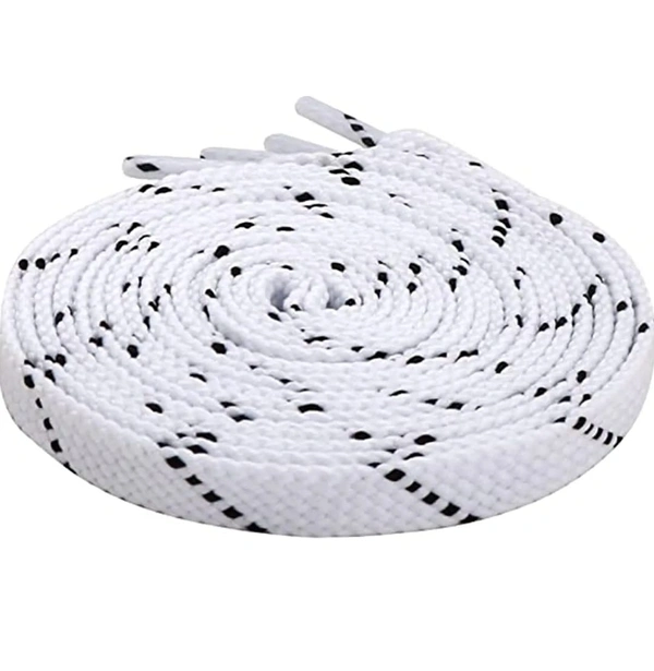 Grah Sangrah  GRAH SANGRAH® (2 Pair) Flat Unisex Shoelaces Double Color Twill - White Black, 120 Cm