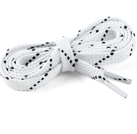 Grah Sangrah  GRAH SANGRAH® (2 Pair) Flat Unisex Shoelaces Double Color Twill - White Black, 120 Cm