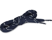 Grah Sangrah  GRAH SANGRAH® (2 Pair) Flat Unisex Shoelaces Double Color Twill - Navy White, 120 Cm
