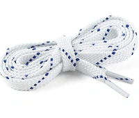 Grah Sangrah  GRAH SANGRAH® (2 Pair) Flat Unisex Shoelaces Double Color Twill - White Blue, 120 Cm