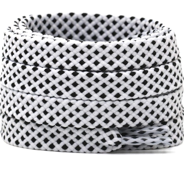 Grah Sangrah  GRAH SANGRAH® (2 Pair Flat Unisex Shoelaces for GYM, Sport, Running Casual Dots Colorful Twill Shoelaces - White, 120 Cm