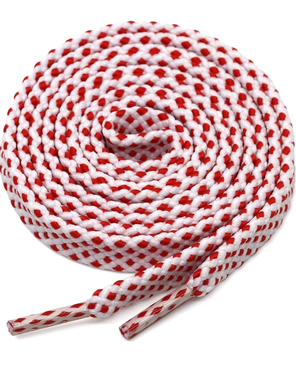 Grah Sangrah  GRAH SANGRAH® (2 Pair Flat Unisex Shoelaces for GYM, Sport, Running Casual Dots Colorful Twill Shoelaces - 120 Cm, Red