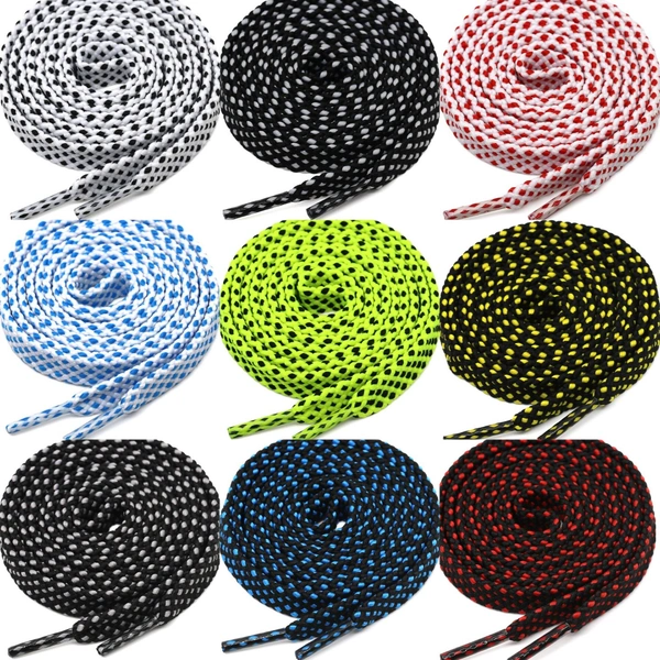 Grah Sangrah  GRAH SANGRAH® (2 Pair Flat Unisex Shoelaces for GYM, Sport, Running Casual Dots Colorful Twill Shoelaces - Malibu, 120 Cm
