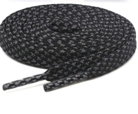 Grah Sangrah  GRAH SANGRAH® (2 Pair) [1 Pair Single Color] Flat Unisex Shoelaces for GYM, Sport, Running Casual Dots Colorful Twill Shoelaces - 120 Cm, White-Black