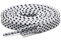 Grah Sangrah  GRAH SANGRAH® (2 Pair) [1 Pair Single Color] Flat Unisex Shoelaces for GYM, Sport, Running Casual Dots Colorful Twill Shoelaces - 120 Cm, White-Red