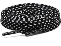 Grah Sangrah  GRAH SANGRAH® (2 Pair) [1 Pair Single Color] Flat Unisex Shoelaces for GYM, Sport, Running Casual Dots Colorful Twill Shoelaces - 120 Cm, Black-Blue