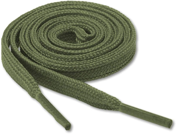 Grah Sangrah (2 Pair) Flat Shoe Laces 5/16" Wide Shoelaces For Athletic Running Sneakers Shoes Boot Strings - Dark Fern, 120 Cm