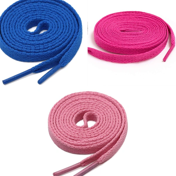 GRAH SANGRAH® 3 Pair (1 Pair Per Single Color) Flat Shoes lace for Athletic Running Sneakers Shoes Boot Strings - 120 Cm
