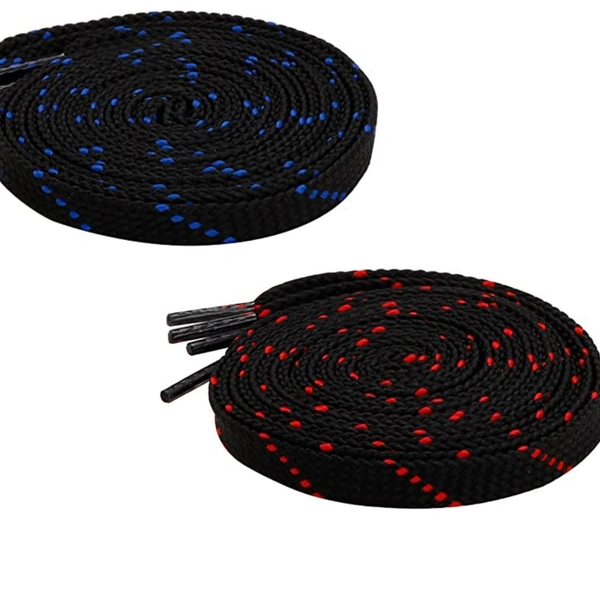 Grah Sangrah  GRAH SANGRAH® (2 Pair (1 Pair Per Single Color) Flat Shoelaces for Athletic Casual, Running, Sports Shoes Double Color Twill - 120 Cm