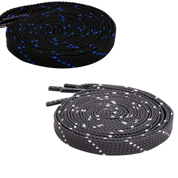 Grah Sangrah  GRAH SANGRAH® (2 Pair (1 Pair Per Single Color) Flat Shoelaces for Athletic Casual, Running, Sports Shoes Double Color Twill - 120 Cm