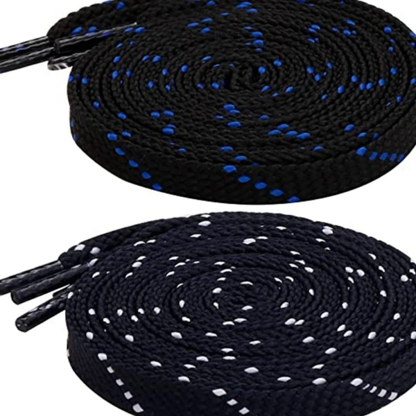 Grah Sangrah  GRAH SANGRAH® (2 Pair (1 Pair Per Single Color) Flat Shoelaces for Athletic Casual, Running, Sports Shoes Double Color Twill - 120 Cm