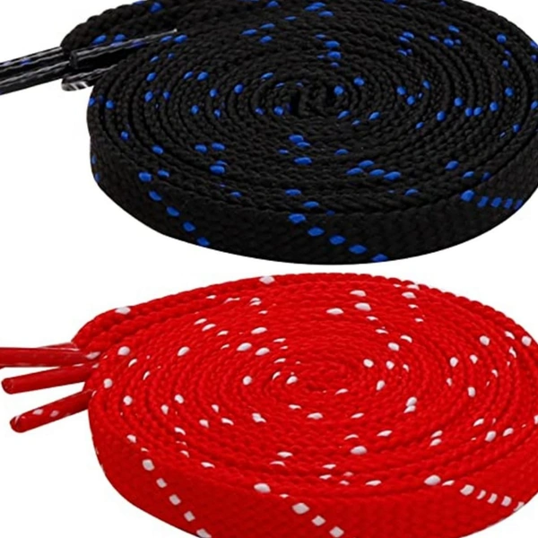 Grah Sangrah  GRAH SANGRAH® (2 Pair (1 Pair Per Single Color) Flat Shoelaces for Athletic Casual, Running, Sports Shoes Double Color Twill - 120 Cm