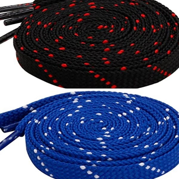 Grah Sangrah  GRAH SANGRAH® (2 Pair (1 Pair Per Single Color) Flat Shoelaces for Athletic Casual, Running, Sports Shoes Double Color Twill - 120 Cm