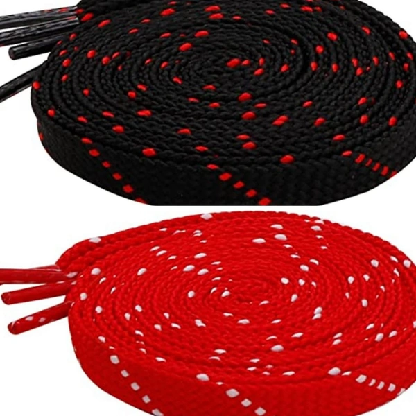 Grah Sangrah  GRAH SANGRAH® (2 Pair (1 Pair Per Single Color) Flat Shoelaces for Athletic Casual, Running, Sports Shoes Double Color Twill - 120 Cm
