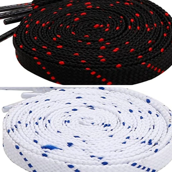 Grah Sangrah  GRAH SANGRAH® (2 Pair (1 Pair Per Single Color) Flat Shoelaces for Athletic Casual, Running, Sports Shoes Double Color Twill - 120 Cm