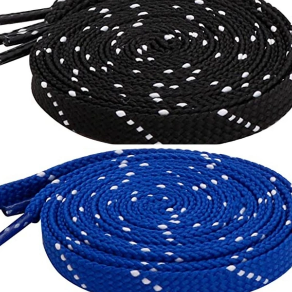 Grah Sangrah  GRAH SANGRAH® (2 Pair (1 Pair Per Single Color) Flat Shoelaces for Athletic Casual, Running, Sports Shoes Double Color Twill - 120 Cm