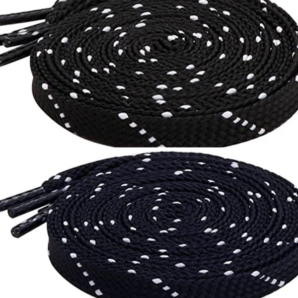 Grah Sangrah  GRAH SANGRAH® (2 Pair (1 Pair Per Single Color) Flat Shoelaces for Athletic Casual, Running, Sports Shoes Double Color Twill - 120 Cm